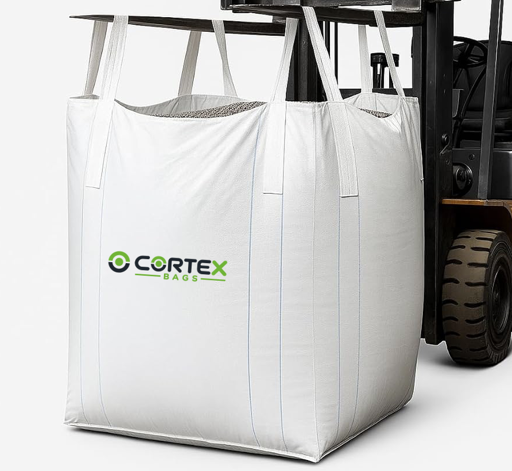 FIBC bulk bag branded with the Cortex Bags logo